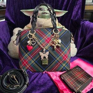 Dooney & Bourke Tartan Heidi Satchel & Nash Plaid Wallet - NWOT